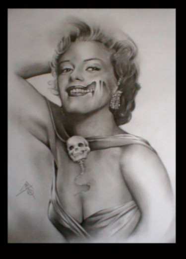 Drawing titled "Monroe2" by David Anthony Magitis, Original Artwork
