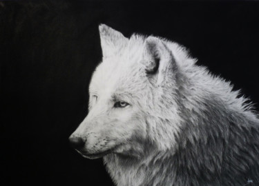 Drawing titled "Alpha" by Magali Lapeyre-Mirande, Original Artwork, Pencil