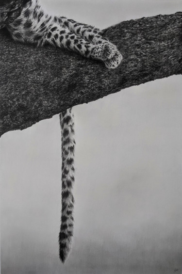 Drawing titled "Là haut" by Magali Lapeyre-Mirande, Original Artwork, Pencil