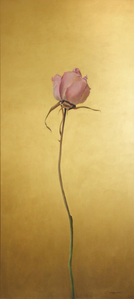 Painting titled "Rose" by Rita Magos, Original Artwork, Oil