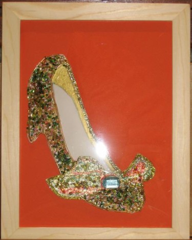 Peinture intitulée "Le soulier de CENDR…" par Maguie Mesguich, Œuvre d'art originale, Huile