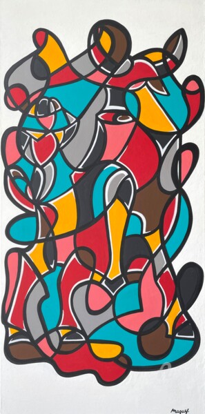 Картина под названием "Toreador III" - Maguy Vaz (50nuancesdemarguerite), Подлинное произведение искусства, Акрил