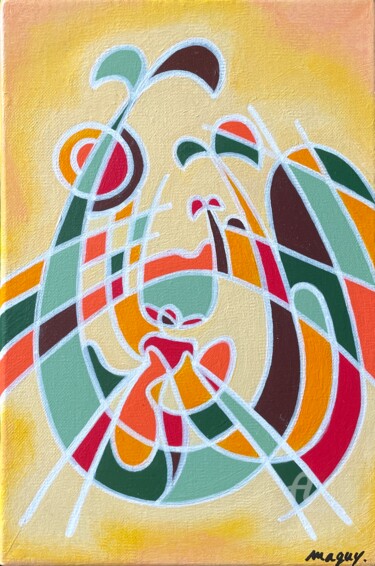 Painting titled "Lapa" by Maguy Vaz (50nuancesdemarguerite), Original Artwork, Acrylic Mounted on Wood Stretcher frame