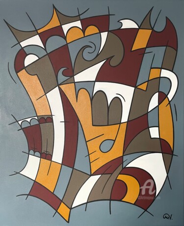 Peinture intitulée "Lusitania I" par Maguy Vaz (50nuancesdemarguerite), Œuvre d'art originale, Acrylique Monté sur Châssis e…