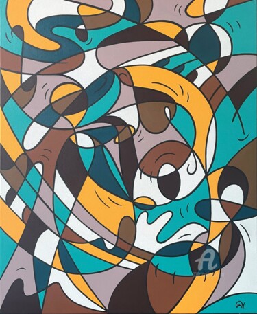 Картина под названием "Trio II" - Maguy Vaz (50nuancesdemarguerite), Подлинное произведение искусства, Акрил Установлен на Д…