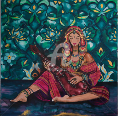 Pintura titulada "Laisse moi me sentir" por Maha Khatib, Obra de arte original, Acrílico Montado en Bastidor de camilla de m…