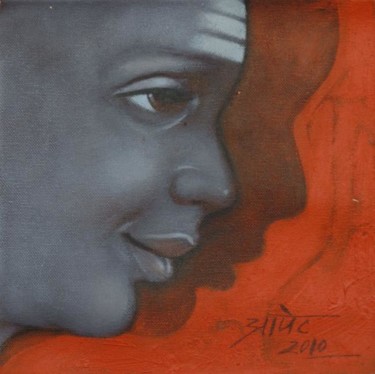 Painting titled "batu" by Mahadev, Original Artwork