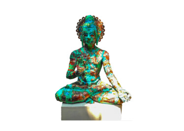 Sculpture intitulée "An Idol" par Mahesh Chathuranga Ekanayake, Œuvre d'art originale, Métaux