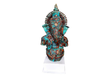 Скульптура под названием "Lord Ganesha" - Mahesh Chathuranga Ekanayake, Подлинное произведение искусства, Металлы