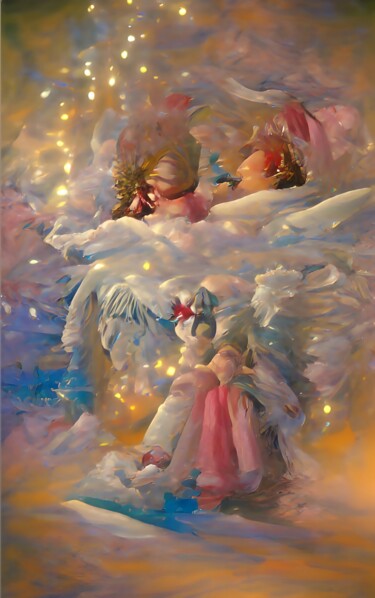 Arte digitale intitolato "Angels in dream" da Mahesh Tolani, Opera d'arte originale, Lavoro digitale 2D