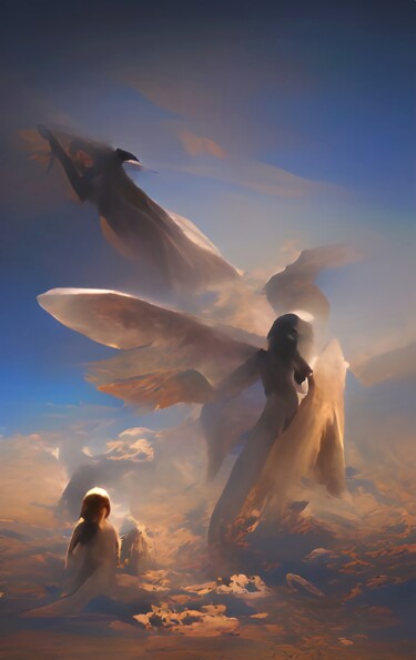 Digitale Kunst mit dem Titel "Angels in dream ( 2…" von Mahesh Tolani, Original-Kunstwerk, 2D digitale Arbeit