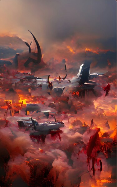 Digital Arts titled "A DAY IN HELL" by Mahesh Tolani, Original Artwork, 3D Modeling