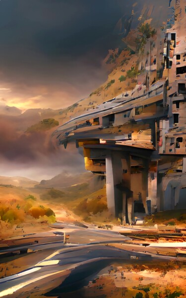 Digital Arts titled "ROAD TO NOWHERE 5" by Mahesh Tolani, Original Artwork, Digital Painting