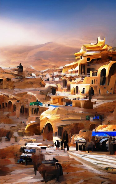 Arte digital titulada "SAND PALACE" por Mahesh Tolani, Obra de arte original, Trabajo Digital 2D