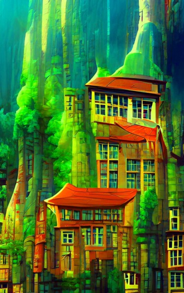 Arte digital titulada "SHAREWOOD ACADEMY O…" por Mahesh Tolani, Obra de arte original, Pintura Digital