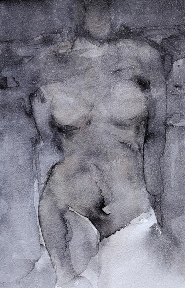 Painting titled "Untitled" by Mahesh Anjarlekar, Original Artwork, Ink