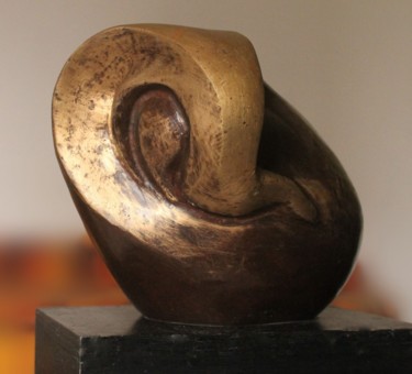 Sculpture titled "shree-ganesha-1-b.j…" by Mahesh Anjarlekar, Original Artwork, Metals