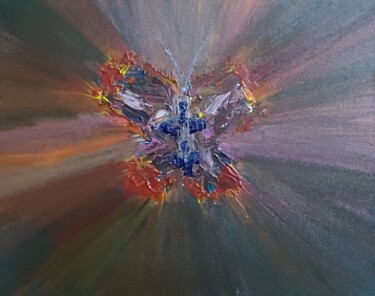 Malerei mit dem Titel "The Butterfly Effec…" von Mahfuzur Rahman, Original-Kunstwerk, Acryl
