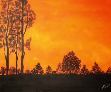 Ζωγραφική με τίτλο "After the Sunset.jp…" από Mahfuzur Rahman, Αυθεντικά έργα τέχνης, Ακρυλικό