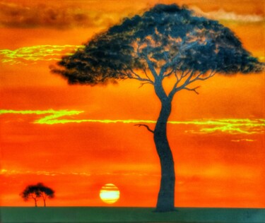 Peinture intitulée "Good Morning" par Mahfuzur Rahman, Œuvre d'art originale, Acrylique Monté sur Panneau de bois