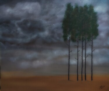 Malerei mit dem Titel "After the Rain" von Mahfuzur Rahman, Original-Kunstwerk, Acryl Auf Holzplatte montiert