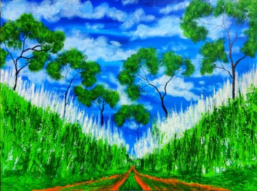 Painting titled "Kans Way" by Mahfuzur Rahman, Original Artwork, Acrylic