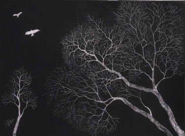 Картина под названием "Rooted Values" - Mahfuzur Rahman, Подлинное произведение искусства, Акрил Установлен на Деревянная па…