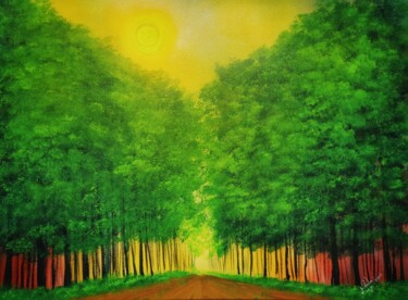 Картина под названием "Lost Spirit" - Mahfuzur Rahman, Подлинное произведение искусства, Акрил Установлен на Деревянная рама…