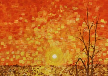 Peinture intitulée "Broken Hour" par Mahfuzur Rahman, Œuvre d'art originale, Acrylique