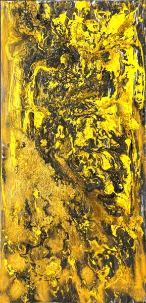 Schilderij getiteld "Golden Bohemian II" door Mahfuzur Rahman, Origineel Kunstwerk, Acryl