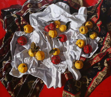 Ζωγραφική με τίτλο "Autumn 36-2" από Mahir Rahimov, Αυθεντικά έργα τέχνης, Λάδι Τοποθετήθηκε στο Ξύλινο φορείο σκελετό