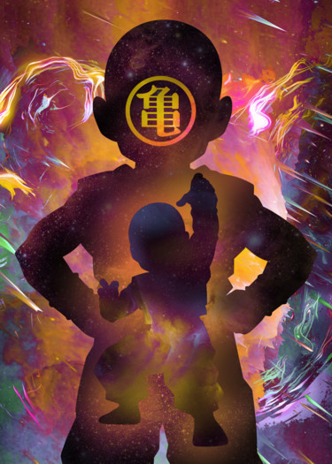 Arte digitale intitolato "Dragon Ball (Kuriri…" da Mahmood Maher, Opera d'arte originale, Fotomontaggio