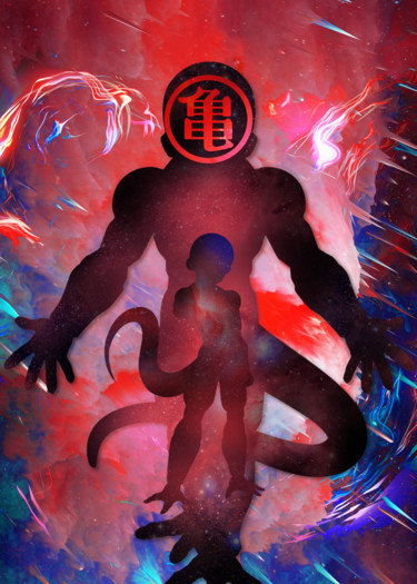 Digitale Kunst getiteld "Dragon Ball (Frieza)" door Mahmood Maher, Origineel Kunstwerk, 2D Digital Work