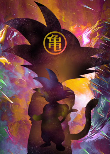 Digital Arts titled "Dragon Ball (gohan)" by Mahmood Maher, Original Artwork, Digital Painting