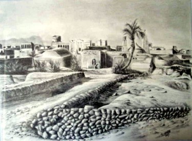 Dessin intitulée "Anar (désert d'Iran)" par Mahtab, Œuvre d'art originale, Autre