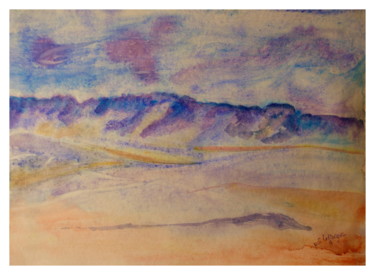 Peinture intitulée "Vallée blanche en S…" par Maï Laffargue, Œuvre d'art originale, Aquarelle