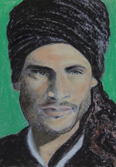 Dibujo titulada "jeune homme" por Maï Laffargue, Obra de arte original, Pastel