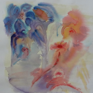 Malerei mit dem Titel "joie" von Maï Laffargue, Original-Kunstwerk, Aquarell