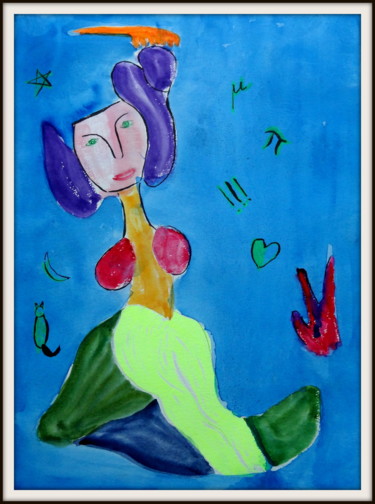 Peinture intitulée "Elsa : hommage à Ch…" par Maï Laffargue, Œuvre d'art originale, Autre
