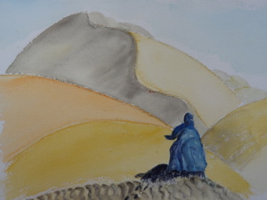 Painting titled "Et il nous attendai…" by Maï Laffargue, Original Artwork, Watercolor