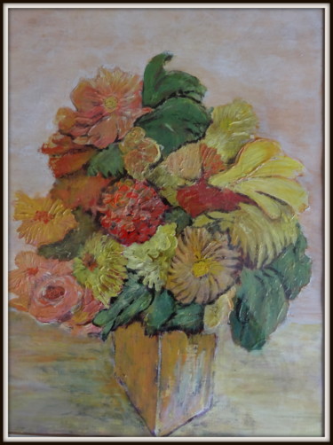 Malerei mit dem Titel "Fleurs variées  : u…" von Maï Laffargue, Original-Kunstwerk