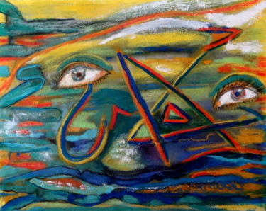 Peinture intitulée "Vision ou visions ?" par Maï Laffargue, Œuvre d'art originale