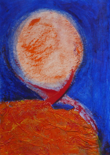 Painting titled "Bulle de lune ?" by Maï Laffargue, Original Artwork, Acrylic