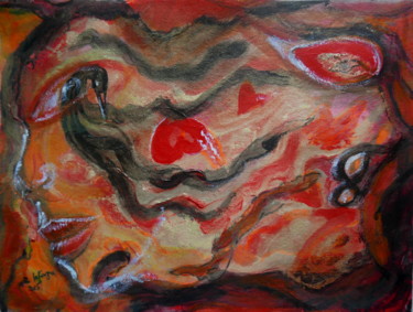 Painting titled "Violences et souffr…" by Maï Laffargue, Original Artwork, Acrylic