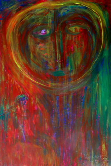 Painting titled "Naissance-émergence" by Maï Laffargue, Original Artwork, Acrylic