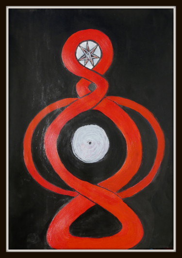 Malerei mit dem Titel "Logo 5 à main levée" von Maï Laffargue, Original-Kunstwerk, Andere