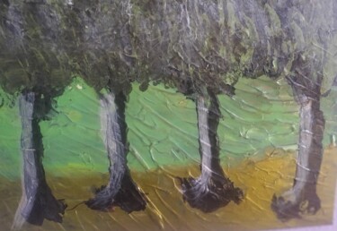 Painting titled "arboles milenarios" by Maia Del Carmen Mejuto Castiñeira, Original Artwork, Acrylic