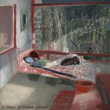 Painting titled "Veranda I" by Maia Stefana Oprea, Original Artwork, Oil