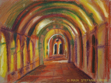 Painting titled "ARCHES" by Maia Stefana Oprea, Original Artwork, Oil