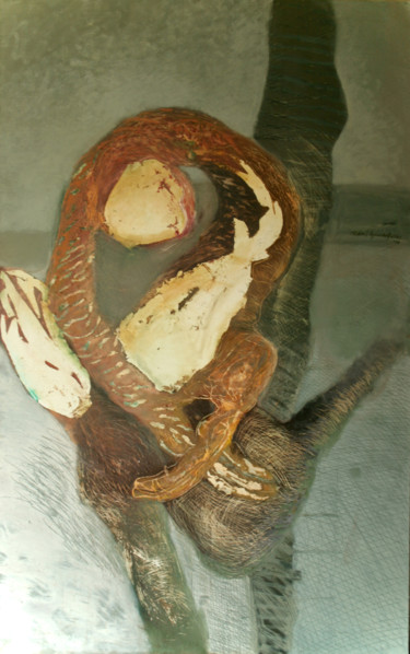Painting titled "Terre Ferme VI" by Maia Stefana Oprea, Original Artwork, Oil